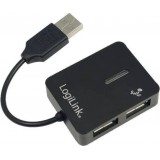 USB 2.0 šakotuvas 4 lizdai Logilink UA0139 juodas (black) 
